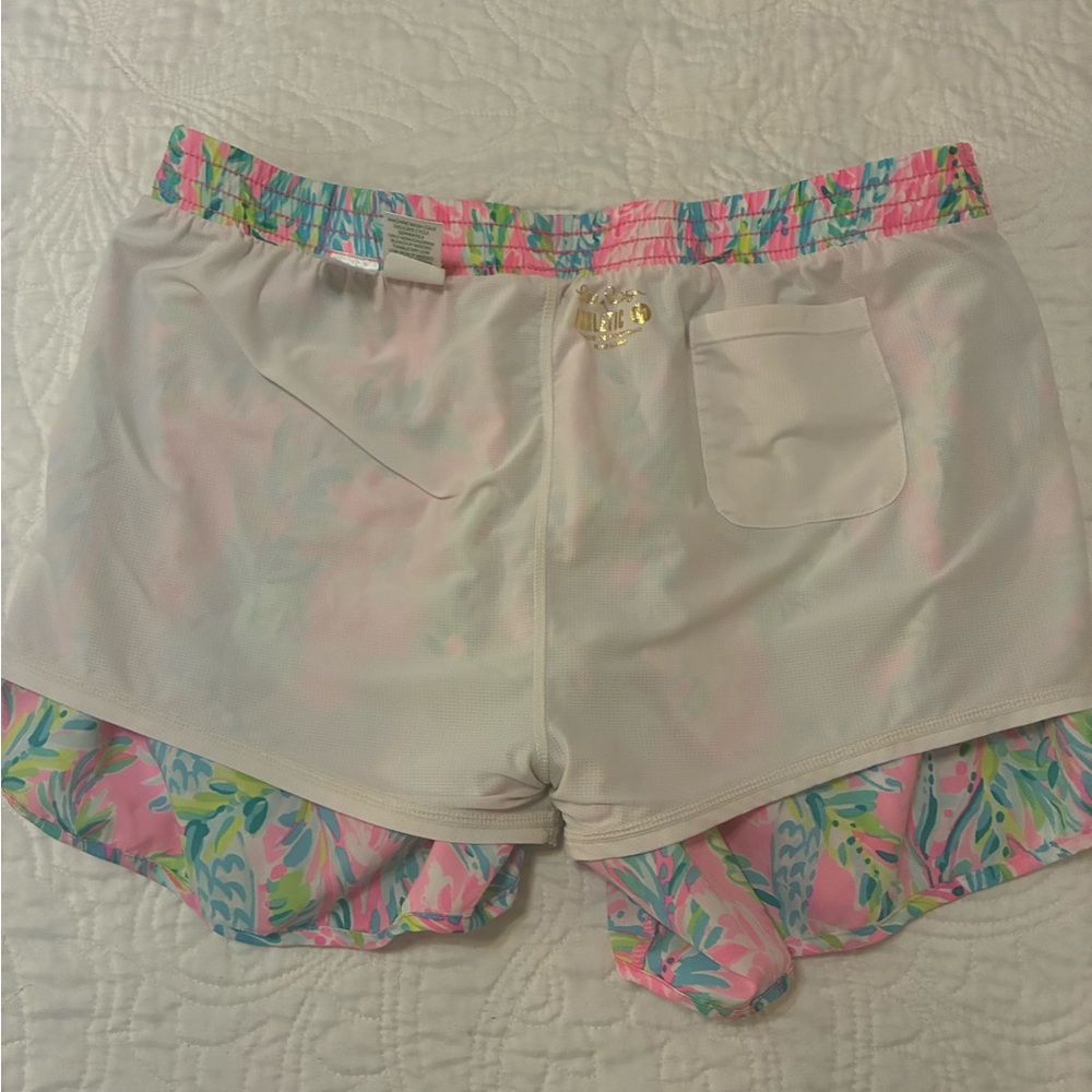 Lilly Pulitzer Pink and Green Kids Shorts - Picture 6 of 9